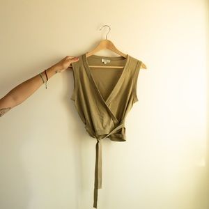 Ozma Ballet Wrap Tank - Sage